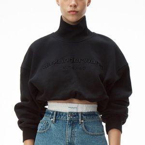 Alexander Wang Mock neck cropped sweatshirt